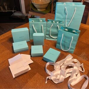 Authentic Tiffany Boxes, Bags, and Ribbons